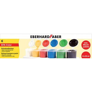 4087205755061 - 4 x Schulmalfarbe Efacolor Tempera Töpfe 25ml VE=6 Farb