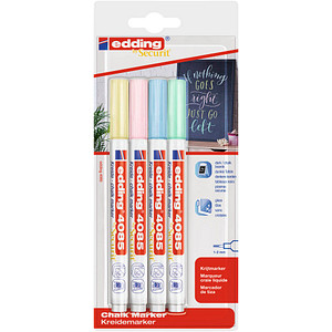 4057305037213 - Kreidemarker 4085 für glatte Oberflächen Strichbreite 1-2 mm Rundspitze 4er Set pastell 4057305037213 - Kreidemarker 4085 für glatte Oberflächen Strichbreite 1-2 mm Rundspitze 4er Set pastell