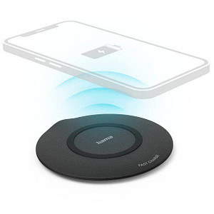 4047443487308 - 00201674 Wireless Charger QI-FC15 15 w kabelloses Smartphone-Ladepad Schwarz (00201674) - Hama