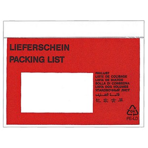 4250073806092 - Lieferscheintaschen Kunststoff DIN C6 250 St