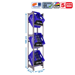 8435104947159 - Simonrack Getränkekistenregal KIT SIMONBOTTLE 3 GRIS 330100024184033 grau 400 x 300 x 1800 cm 8435104947159 - Simonrack Getränkekistenregal KIT SIMONBOTTLE 3 GRIS 330100024184033 grau 400 x 300 x 1800 cm
