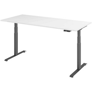 4032062320488 - Base Lite elektrisch höhenverstellbarer Schreibtisch weiß rechteckig T-Fuß-Gestell grau 1800 x 800 cm