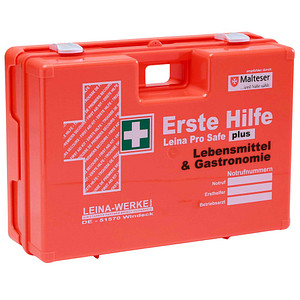 4011166211281 - Erste-Hilfe-Kasten Pro Safe plus Lebensmittel & Gastronomie DIN 13169 + branchenbezogene Zusatzerweiterung orange 4011166211281 