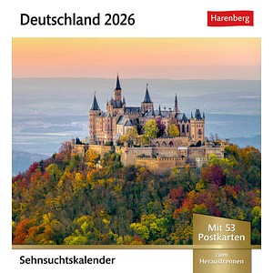 9783840035579 - Deutschland Sehnsuchtskalender 2026 - Wochenkalender mit 53 Postkarten