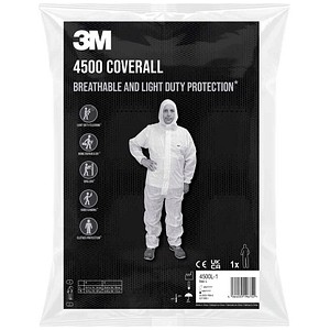 3M unisex Arbeitsoverall 4500 weiß Größe L