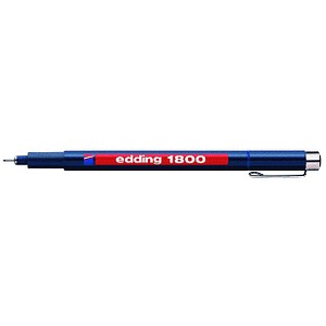 4004764043873 - edding 1800 Marker Extra Fein Rundspitze 025 mm Blau Nachfüllbar Wasserbeständig