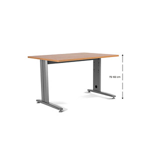 8427951200167 - Schreibtisch Metal 2001ACR08 manuell höhenverstellbar 72-82cm (H) 140x80cm (BxT) rechteckig eiche grau 8427951200167 Roca 8427951200167 - Schreibtisch Metal 2001ACR08 manuell höhenverstellbar 72-82cm (H) 140x80cm (BxT) rechteckig eiche grau 8427951200167 Roca