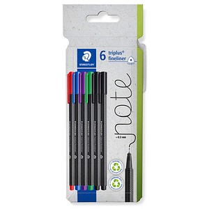 4007817165430 - Fineliner triplus rPP 334 C6 sort 6St 4007817165430 6 Stück