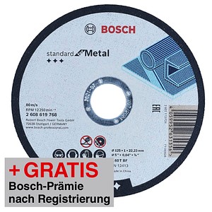 4059952631356 - Accessories Standard for Metal 2608619768 Trennscheibe gerade 125 mm 1 St Metall - Bosch 4059952631356 - Accessories Standard for Metal 2608619768 Trennscheibe gerade 125 mm 1 St Metall - Bosch