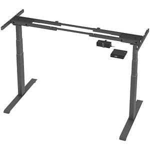 Base Lite elektrisch höhenverstellbares Schreibtischgestell grafit ohne Tischplatte T-Fuß-Gestell grau 1065 - 1765 x 500 740 cm