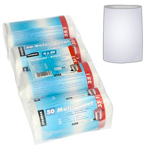 4002911204603 - Müllbeutel HDPE 35 l 69 cm x 55 cm transparent 12460 4002911204603 12460 200 Stück