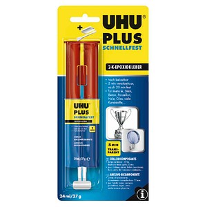 4026700457254 - 6 x Uhu 2-Komponenten-Epoxidhartkleber plus schnellfest Doppelkammersp