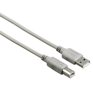 hama USB 2.0 A/USB 2.0 B Kabel 3,0 m grau