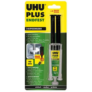 4026700456509 - plus endfest 90 min Doppelkammerspritze inkl stat Mischer 15 g Zweikomponentenkleber