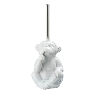 WENKO WC-Garnitur Monkey Quiet weiß Stein