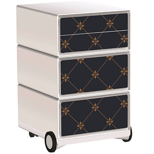 PAPERFLOW easyBox Business Rollcontainer weiß, bunt 60347 4 Auszüge 39,0 x 43,6 x 64,2 cm