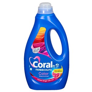 AKTION: Coral FARBSCHUTZ COLOR Waschmittel flüssig, 3x 1,3 l