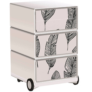 PAPERFLOW easyBox Business Rollcontainer weiß, bunt 60363 4 Auszüge 39,0 x 43,6 x 64,2 cm