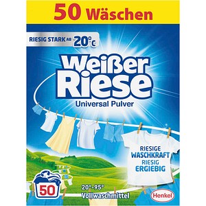 Weißer Riese Waschmittel W50UP Universal Pulver, Pulver, 2,5 kg, bis 50 Waschladungen 4015200036274 Weißer Riese 2500 Gramm