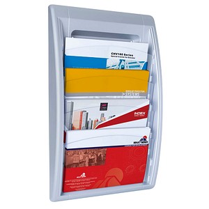 3660141133417 -  Prospektwandhalter Quick Fit 4 Fächer 24x32cm Alu 65x395x95cm Außenmaß 3660141133417 Paperflow
