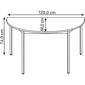 3700245399361 - Mehrzwecktisch lichtgrau alu halbrund Vierkantrohr alu 1200 x 600 x 740 cm 3700245399361 SODEMATUB 3700245399361 - Mehrzwecktisch lichtgrau alu halbrund Vierkantrohr alu 1200 x 600 x 740 cm 3700245399361 SODEMATUB