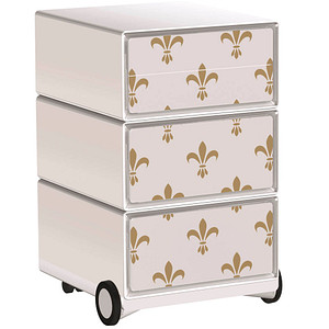 PAPERFLOW easyBox Business Rollcontainer weiß, bunt 60379 4 Auszüge 39,0 x 43,6 x 64,2 cm