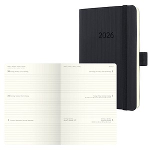 4004360773266 - Buchkalender C2613 schwarz 2 Seiten   1 Woche  4004360773266 Sigel