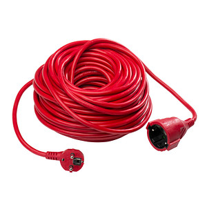 4011160603594 - As-schwabe - Verlängerungsleitung 50m rot Stecker Kupplung H05VV-F 3G15 IP20