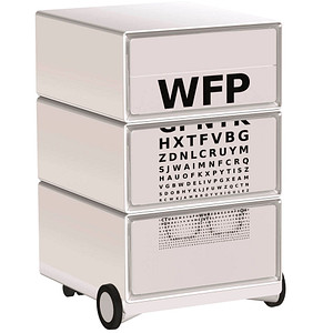 PAPERFLOW easyBox Business Rollcontainer weiß, bunt 61233 4 Auszüge 39,0 x 43,6 x 64,2 cm
