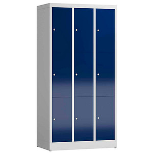 4061815856813 - Schließfachschrank ClassiX enzianblau lichtgrau X-520331 9 Schließfächer 870 x 500 x 1800 cm 4061815856813 LÜLLMANN 4061815856813 - Schließfachschrank ClassiX enzianblau lichtgrau X-520331 9 Schließfächer 870 x 500 x 1800 cm 4061815856813 LÜLLMANN
