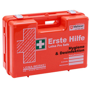 4011166211168 - Erste-Hilfe-Koffer Pro Safe Hygiene & Desinfektion DIN 13157 orange 4011166211168 LEINA-WERKE