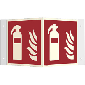 SafetyMarking® Brandschutzschild "Feuerlöscher" quadratisch 26,0 x 15,0 cm