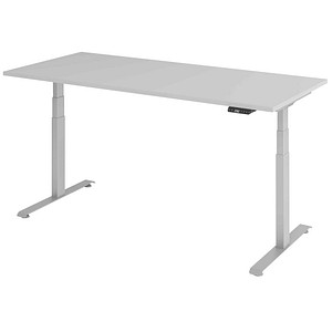 4032062320518 - Base Lite elektrisch höhenverstellbarer Schreibtisch lichtgrau rechteckig T-Fuß-Gestell silber 1800 x 800 cm 4032062320518 - Base Lite elektrisch höhenverstellbarer Schreibtisch lichtgrau rechteckig T-Fuß-Gestell silber 1800 x 800 cm
