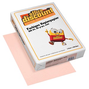 office discount Kopierpapier Color lachs DIN A4 80 g/qm 500 Blatt