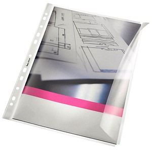 10 bene Prospekthüllen DIN A4 transparent genarbt 0,12 mm
