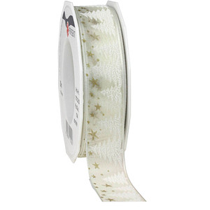 4009236121196 - Geschenkband Monterey seidenmatt weiß 250 mm x 200 m