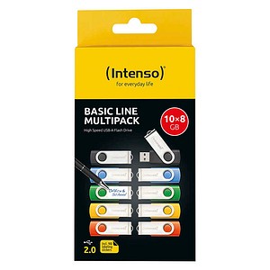 4034303035151 - USB-Sticks Basic Line blau gelb grün orange schwarz 8 GB 10 St