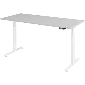 4032062320600 - Base Lite elektrisch höhenverstellbarer Schreibtisch lichtgrau rechteckig T-Fuß-Gestell weiß 1800 x 800 cm 4032062320600 - Base Lite elektrisch höhenverstellbarer Schreibtisch lichtgrau rechteckig T-Fuß-Gestell weiß 1800 x 800 cm