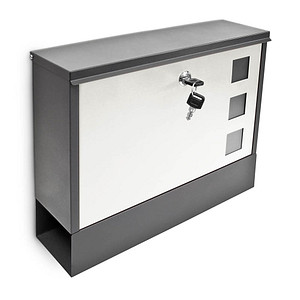 4052025032920 - Relaxdays - Design Briefkasten Metall 36x30cm Schwarz-Weiß 4052025032920 - Relaxdays - Design Briefkasten Metall 36x30cm Schwarz-Weiß