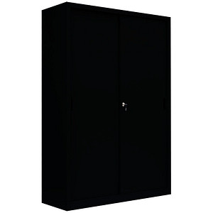 4061815524606 - Schiebetürenschrank 550169 tiefschwarz 4 Fachböden 1200 x 450 x 1950 cm  4061815524606 LÜLLMANN