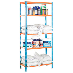 8435104937297 - Schwerlastregal MADERCLICK MINI 8435104937297 blau orange 800 x 400 x 1800 cm 8435104937297 Simonrack