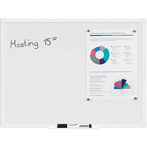 4002390093897 - MAUL Whiteboard MAULprimo im Hoch- Querformat nutzbar magnethaftend Ablageschale H 450 x B 600 mm Stahlblech kunststoffbeschichtet weiß