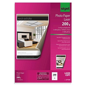 SIGEL Fotopapier LP344 DIN A4 glänzend 200 g/qm 200 Blatt