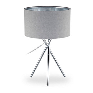 4052025919207 - Dreibein Lampe Dekolampe mit Schalter E14 indirektes Licht Wohnzimmer Tischlampe hbt 46x29x29 cm grau - Relaxdays 4052025919207 - Dreibein Lampe Dekolampe mit Schalter E14 indirektes Licht Wohnzimmer Tischlampe hbt 46x29x29 cm grau - Relaxdays