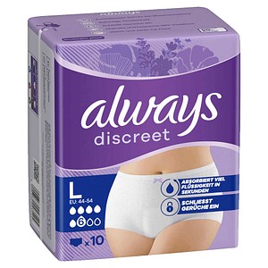 always Inkontinenzhosen discreet L, 10 St.