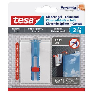 tesa Powerstripes Klebenägel für max. 2,0 kg 4,5 x 6,4 cm, 2 St.