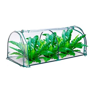 relaxdays Frühbeet Metall transparent 130,0 x 60,0 x 50,0 cm, 1 St.