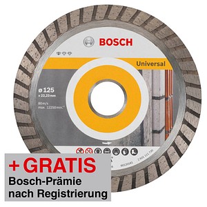 3165140510011 - Diamanttrennscheibe standard für universal turbo 125 x 2223 x 2 x 10 mm 1-ER pack 2608602394 - Bosch 3165140510011 - Diamanttrennscheibe standard für universal turbo 125 x 2223 x 2 x 10 mm 1-ER pack 2608602394 - Bosch