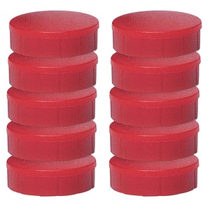 4002390050425 - Rundmagnet Solid 20 mm 03 kg Haftkraft 10 Stück rot