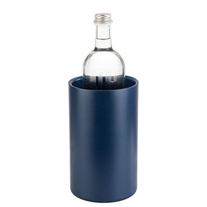 4004133361263 - Wein- und Sektkühler Eiskübel blau Baraccessoires Weinaccessoires doppelwandig Edelstahl Höhe 20 cm